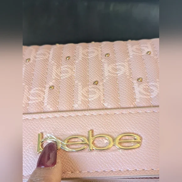 BeBe NWT Blush Pink Dainty Crossbody Chain Strap Purse Bag - Picture 8 of 10